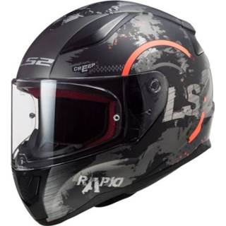 👉 Ls2 Integraalhelm Rapid Circle Titanium En Oranje