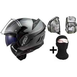 👉 Helm titanium Ls2 Modulaire Valiant Ii + Capuchon 2007841424826