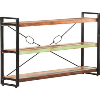 👉 Boekenkast hout Vidaxl Met 3 Schappen 140x30x80 Cm Massief Gerecycled 8720286200797