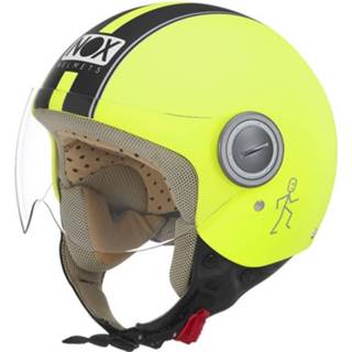 👉 Nox Jet Helm N210 Geel Fluo Zwart