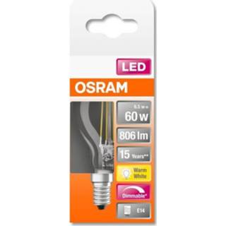 👉 Ledlamp wit Osram Led-lamp Bolvormig Helder Variabel Filament - 6.5w Equivalent 60w E14 Warm 4058075447875