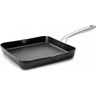 👉 Grillpan aluminium zwart Ibili Titan - 28 Cm 8411922436327