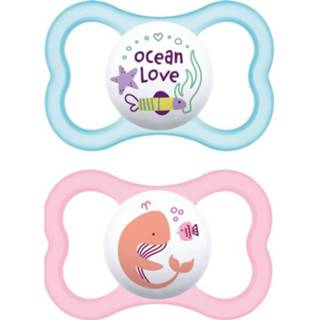 👉 Siliconen Mam Pack Van 2 Supreme-fopspenen - 18+ Maanden + Sterilisatiedoos Walvis En Oceaan 3619999763420