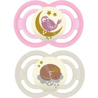 👉 Speen siliconen Mam Set Van 2 Perfect Nuit Fopspenen - 6+ Maanden Decor + Sterilisatiedoos Uil En Kat 3619999763741