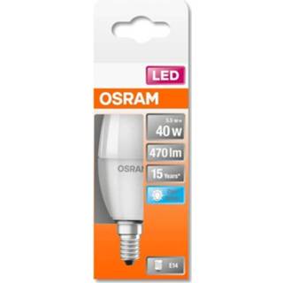👉 Straler wit Osram Led Frosted Flame Lamp Met - 5,4w Equivalent 40w E14 Koel 4058075431058