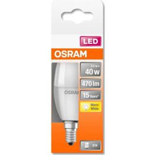 👉 Straler wit Osram Led Frosted Flame Lamp Met - 5,4w Equivalent 40w E14 Warm 4058075431072