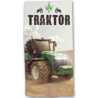 👉 Strandlaken katoen Traktor - 70 X 140 Cm 8592753027608