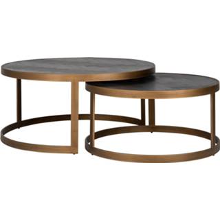 👉 Salontafel brass active Blackbone rond set van 2