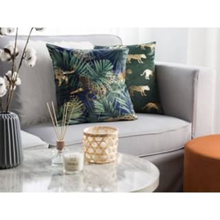 👉 Sier kussen groen Sierkussen set van 2 donkergroen BELLEROSE 4251682235167