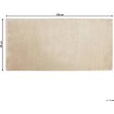 👉 Vloerkleed beige viscose 80 x 150 cm GESI II