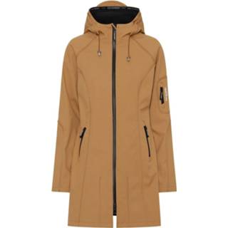👉 Regenjas vrouwen bruin Cashew 3/4 Raincoat Rain