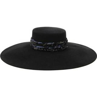 👉 M vrouwen zwart Lapin felt ursula hat