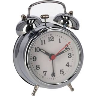 👉 Wekker zilver Orange85 - Klassiek Analoog Industrieel Met Alarm Batterij Bellen 8720174471339