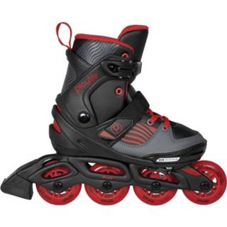 👉 Zwart rood jongens Playlife Inlineskates Dark Breeze Zwart/rood Mt 29/32 4040333533826