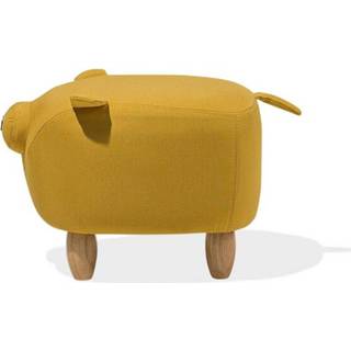 👉 Geel Beliani Piggy - Hocker-geel-polyester 4260602376118