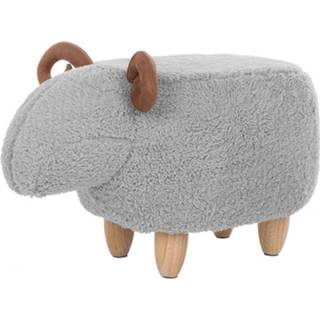 👉 Grijs Beliani Lamb - Hocker-grijs-polyester 4251682223218