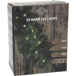 👉 Led|leds| active groen Kerst dennenslinger guirlande met verlichting 270 cm