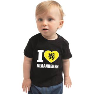 👉 Shirt active baby's zwart I love Vlaanderen Provincie shirtje voor babys