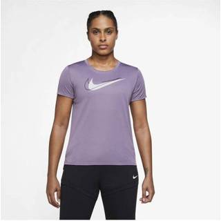 Sportshirt m vrouwen grijs Nike Dri-Fit Swoosh Run dames