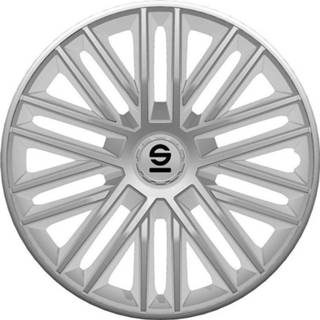 👉 Zilver active Sparco 4-Delige Wieldoppenset Bergamo 14-inch 8436585100842