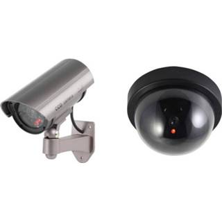 👉 Beveiligingscamera set zwart zilver Dummy Van Twee En - Led / Sensor 8719538714779