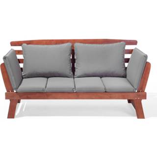 👉 Houtkleur Beliani Portici - Tuinbank-donkere Houtkleur-eucalyptushout 4260586356243
