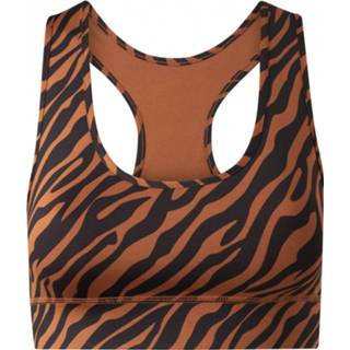 👉 Sport BH vrouwen XL zwart bruin Hey Honey - Women's Bra Zebra Sportbeha maat XL, bruin/zwart 4260671828570