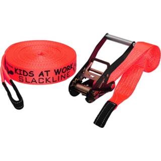 👉 Kids At Work Slackline 17,5 Meter Polyester Rood