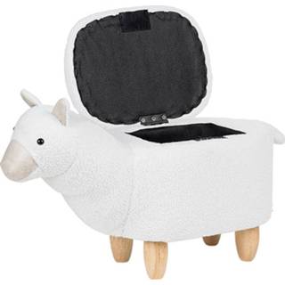 👉 Wit Beliani Alpaca - Hocker-wit-polyester 4251682220026