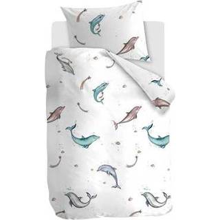 👉 Dekbedovertrek katoen multicolor kinderen Beddinghouse Kids Magical Dolphi 100 x 135 cm - Multi 8719931492281