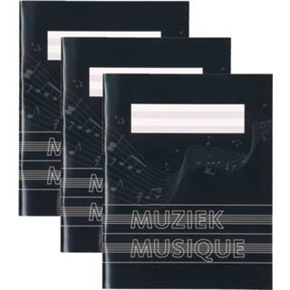 👉 Schrift 5x Stuks A5 Schriften / Schoolschriften Met Muzieknoten - 18 Bladzijden 23 Lijns 8720276279918