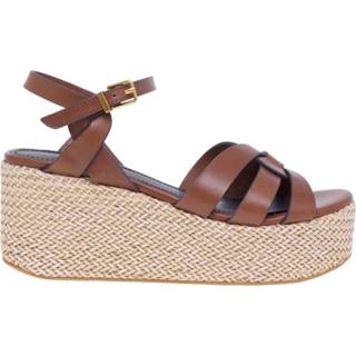 👉 Vrouwen bruin Zeppa in pelle