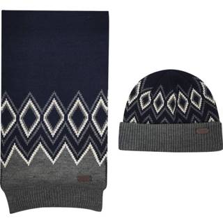 👉 Onesize male blauw Hat and scarf