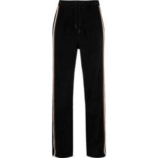 👉 L vrouwen zwart Side-stripe corduroy track pants