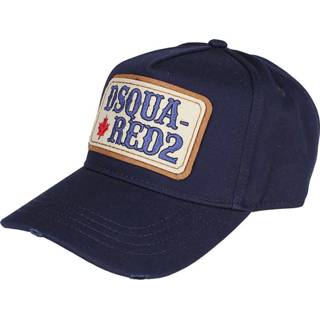 👉 Baseball cap onesize male blauw Logo Patch Distressed 8058097967555