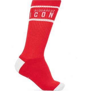 👉 Sock male rood Socks with logo