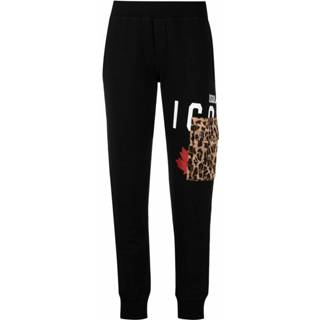 👉 S vrouwen zwart Icon leopard-pocket track pants