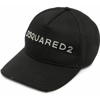 👉 Baseball cap onesize vrouwen zwart Strass Logo