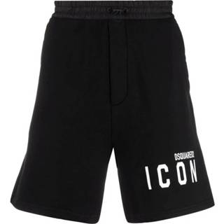 👉 XL male zwart Icon logo-print track shorts