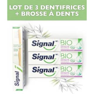 👉 Tandenborstel Signal Pack 1 + 3 Natuurlijke Bio-bescherming Tandpasta's 8710522572405