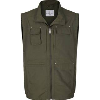 👉 Kunstvezels effen mannen meshvoering olijf Outdoorbodywarmer Roger Kent 4055707205063