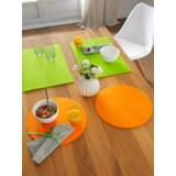 👉 Placemat oranje polyester effen unisex veel kleuren leverbaar Set van 2 placemats Ellen Hossner