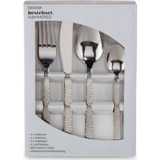 👉 Bestekset Blokker Hammered - 16-delig 8718827251896