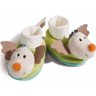 👉 Babyschoenen beige groen pluche bruin baby's Nici Babyschoentjes Dragon Dragilu 7 X 7,5 Cm Beige/groen 4012390437034