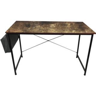 👉 Bureau zwart bruin 4livingz Retro Industrieel 120x60x75 Cm - Zwart/bruin 8720572200869