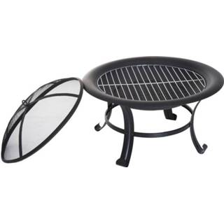 👉 Vuurkorf active Outsunny met grillrooster en deksel 74cm 4250871247455