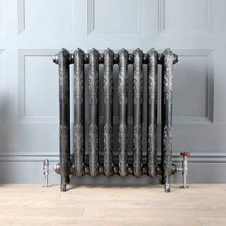 👉 Gietijzeren radiator Donkere Tinkleur Bloemenmotief 76,8cm Hoog | Kies de Breedte Charlotte 5051752745096