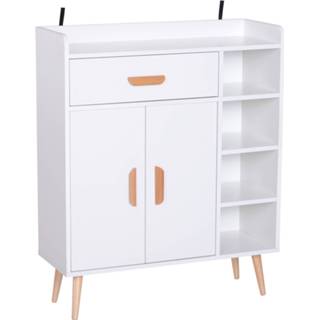 👉 Commode wit hout active HOMCOM Staande kast gangkast ladekast 100 kg draagvermogen 6011606343396