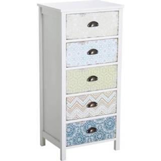 👉 Commode hout active HOMCOM ladekast met 5 laden bontgekleurd 46 x 34 97,5cm 4250871248742