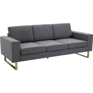 Loungebank active HOMCOM Bank gestoffeerde 3-zitsbank tv-fauteuil kussen 6011618675652